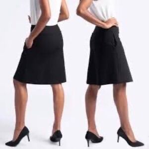 Betabrand Ponte ALine Skirt Skort Black
